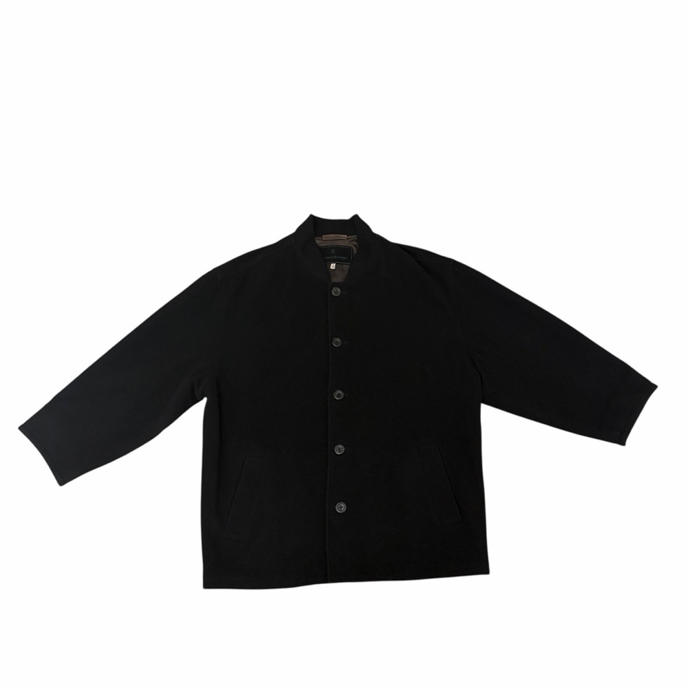 Ermenegildo Zegna Jacket Wool Blend Bomber Black Mens Medium 50
